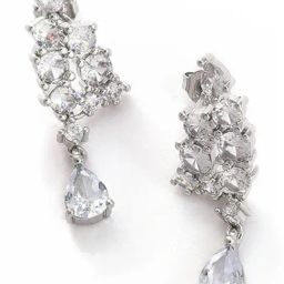 Sohi Silver Plated Designer Stone Drop Earrings-33