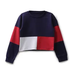 Under Fourteen Only Kids Multicolor Color Block Full Sleeves Sweatshirt-image-10