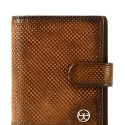 Eske Tan Textured Small Card Holder for Men-image-98