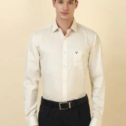 Allen Solly Beige Cotton Slim Fit Printed Shirt-picture-26