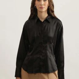 Elle Black Cotton Plain Top-image-27