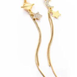 Sohi Gold Plated Designer Stone Drop Earrings-image-21