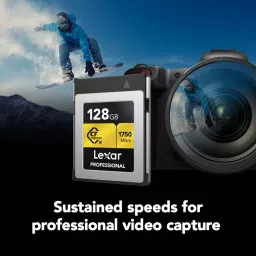 Lexar Professional CFexpress Type B Memory Card 128 GB Upto 1750 Mbps Read & 1500 Mbps Write Speed, GOLD image 4