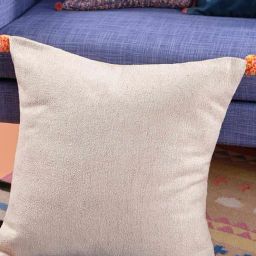 Textured Woven Cotton Neutral Cushion Cover - 24 X 24 Inches-image-57