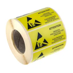 RS PRO Yellow Paper ESD Label, 2111225-38