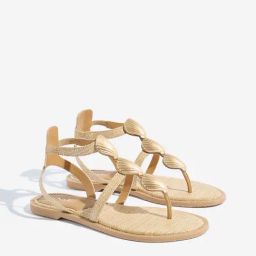 LUNA BLU by Westside Beige Shell-Detailed Sandals-image-76