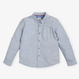Ed-a-Mamma Kids Light Blue Striped Full Sleeves Shirt-picture-46