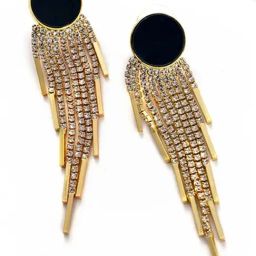 Sohi Gold Plated Designer Stone Dangler Earrings-13