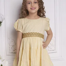 Soleilclo Striped Puff Sleeve Fit & Flare Dress-picture-27