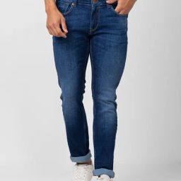 Spykar Blue Slim Fit Low Rise Jeans-image-29