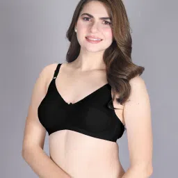Lux Venus Black Full Coverage Non-Wired Bra With Adjustable Strap image 3