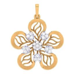 P.C. Chandra Jewellers 22k Yellow Gold Floral Pattern Pendant-picture-39