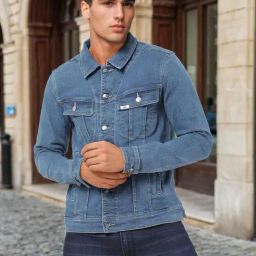 Lee Blue Regular Fit Denim Jacket-image-30