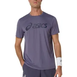 Asics Men's Greyish Purple Match Seasonal Graphic T-Shirt-image-76
