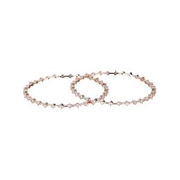 Aatmana Rose Gold-Plated & White Round Classy Bangles - Set of 2 image 3