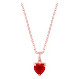 GIVA 925 Sterling Silver Rose Gold Loving In Red Pendant With Link Chain For Women-image-97