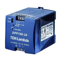TDK-LAMBDA POWER SUPPLY, DIN RAIL, 1 O/P, 100W, 4.2A, 24V, DPP100-24..-75