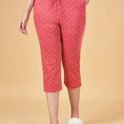Dreamz by Pantaloons Peach Cotton Floral Print Capris-image-83