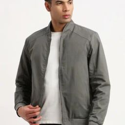 Showoff Grey Slim Fit Reversible Jacket-22