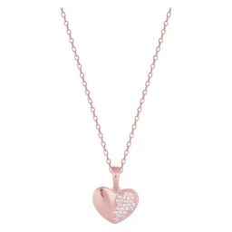 GIVA 925 Sterling Silver Rose Gold Made For Each Ot Heart Pendant With Chain For Women-image-12