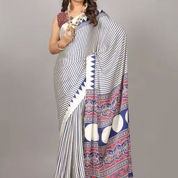 VIRENDRA TEXTILES Striped Satin Saree-picture-27