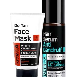 Ustraa Anti Dandruff Hair Serum - 200 ml & Face Mask Oily Skin - 125 gm-image-47