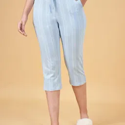 Dreamz by Pantaloons Blue Cotton Striped Capris-image-79