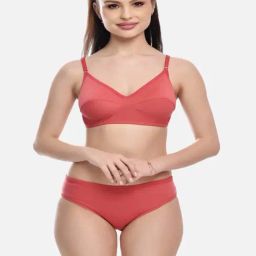 FIMS: Fashion is my Style Coral Cotton Lingerie Set-image-97