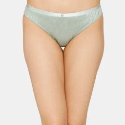 Zivame Pistachio Green Lace Bikini Panty-image-50