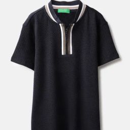 United Colors of Benetton Boys Navy Blue Cotton T-Shirt-image-27