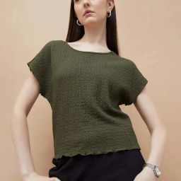 Code By Lifestyle Green Regular Fit Top-image-47