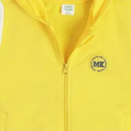 Miniklub Boys Yellow Color Block Regular Fit Jacket image 5