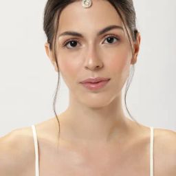 Abdesigns Gold-Tone Plated Polki Kundan Studded And Beaded Maang Tikka Headpiece-17