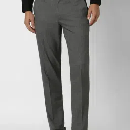 Van Heusen Grey Slim Fit Texture Trousers-picture-18