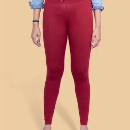 Kryptic Maroon Skinny Fit Leggings-image-23