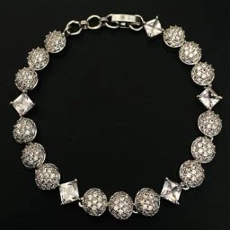 Abdesigns High Quality Silver Plated American Diamond Bracelet-image-21