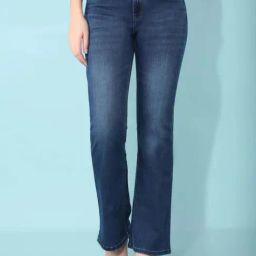 Crimsoune Club Blue Mid Rise Bootcut Jeans-image-83