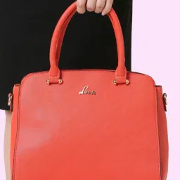 Lavie Ushawu Coral Red Solid Handbag-image-67