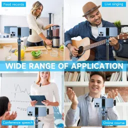LEKATO Wireless Microphone Omni-directional Battery Powered ‎65 dB with Receiver, K-8 image 2