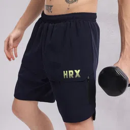 HRX by Hrithik Roshan Men Brand Logo Print Mid-Rise Training Shorts-picture-6