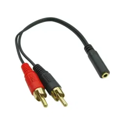 RS PRO Male 3.5 mm Stereo Jack to Male RCAx2 Aux Cable Black 200 mm, 1924470-image-37