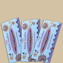 Archies Set Of 3 Thread Rakhis With Mailer & Roli Chawal-24