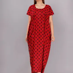 AAKARSHANA CREATION Women Printed Maxi Nightdress-picture-6