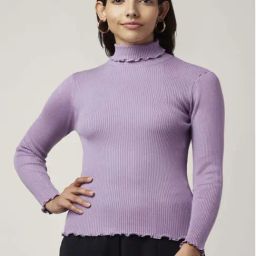 Honey by Pantaloons Purple Slim Fit Sweater-image-33