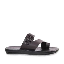 Mochi Men's Brown Toe Ring Sandals-image-59