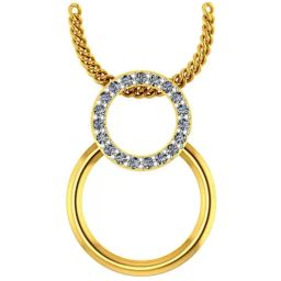 P.C. Chandra Jewellers 14k Yellow Gold Eclipes Pendant-picture-1