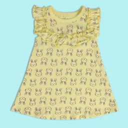 MINIKLUB Kids Yellow Printed Dress-image-56