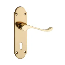 Screw Tight Brass Polished Lever Lock Handle B110402PBL-image-93
