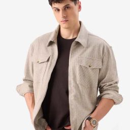 The Souled Store Originals: Light Brown Loose Fit Shacket-image-76