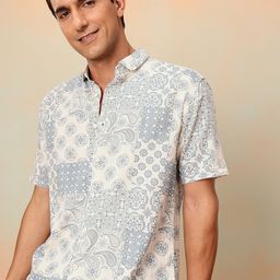 Mast & Harbour Men Printed Relaxed Fit Casual Shirt-image-58